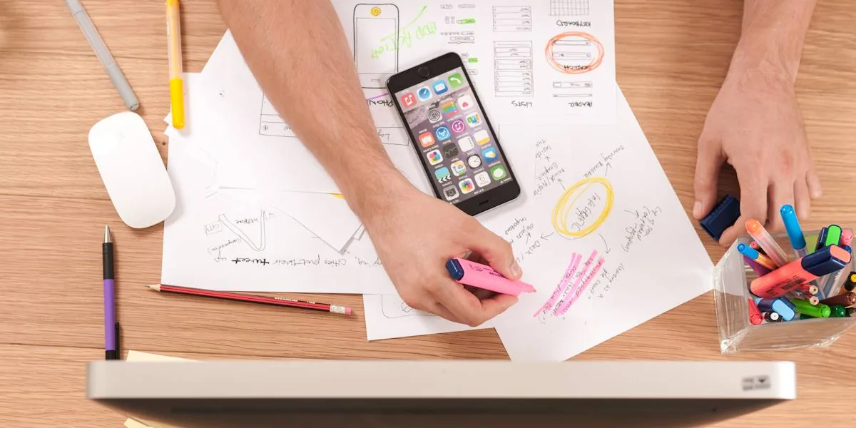 Redes sociais e links em smartphone